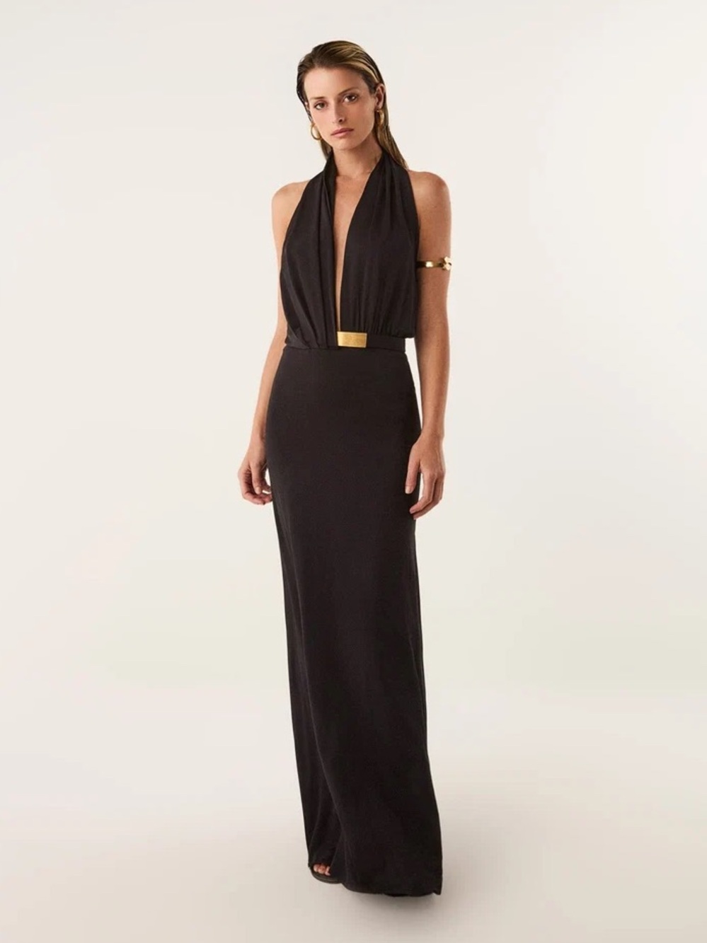 NEW ViX Paula Hermanny Rosana Long Dress In Black Size M